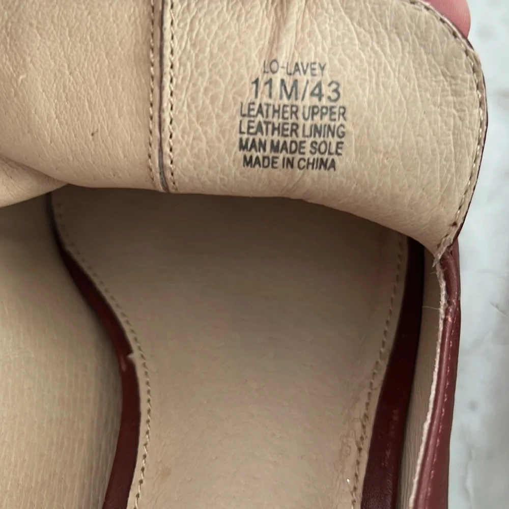 Louise et Cie maroon snake skin leather loafer 11 - Picture 8 of 9